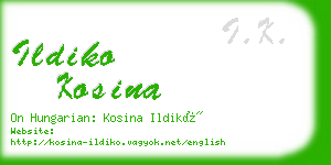 ildiko kosina business card